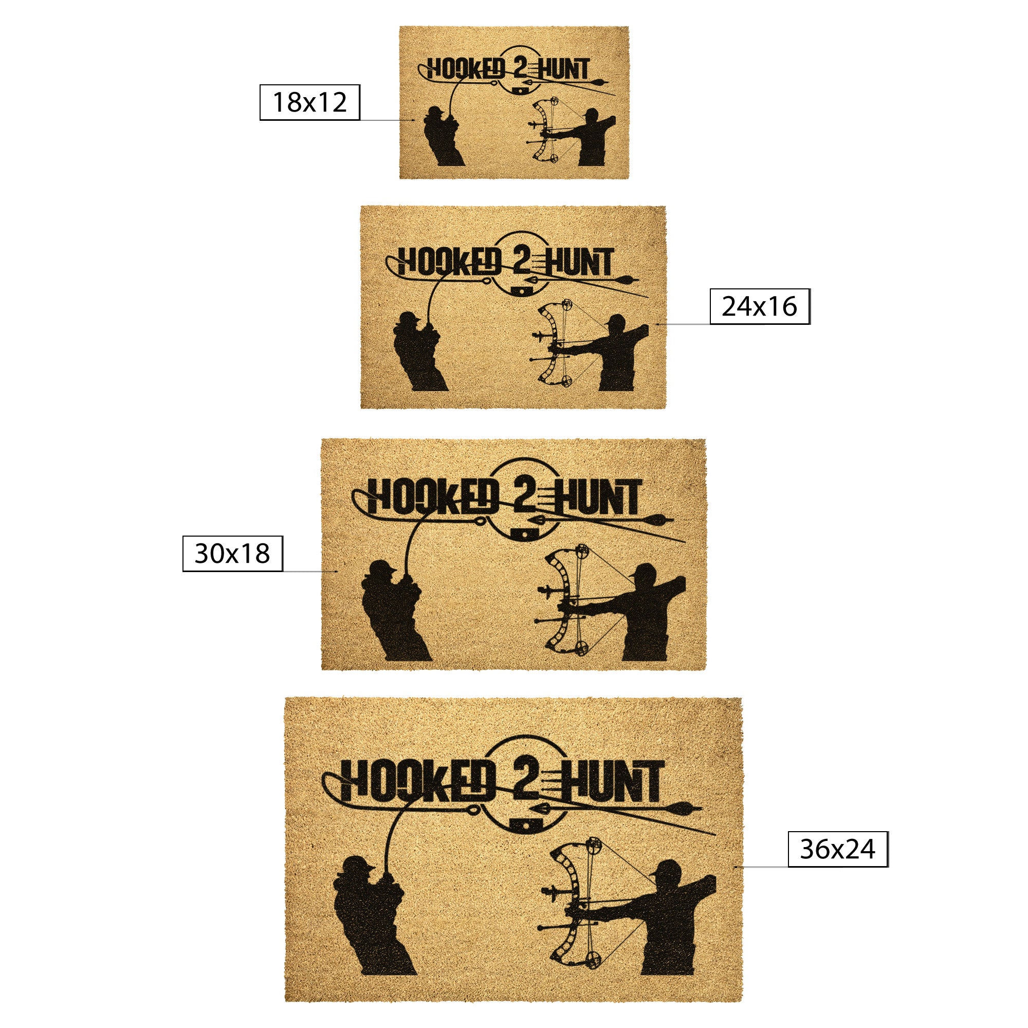 Hooked 2 Hunt Door Mat